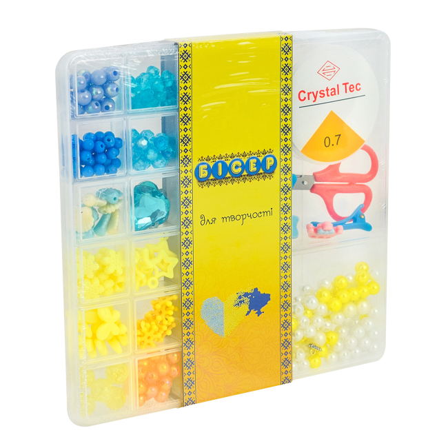 Набори для творчості - Набір для творчості Shantou Jinxing Бісер жовтий і блакитний в асортименті (PL-15/01/05)#5