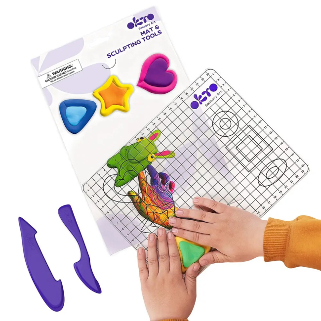 Наборы для лепки - Коврик для творчества OKTO School supplies Mat and clay tools (20015)#2