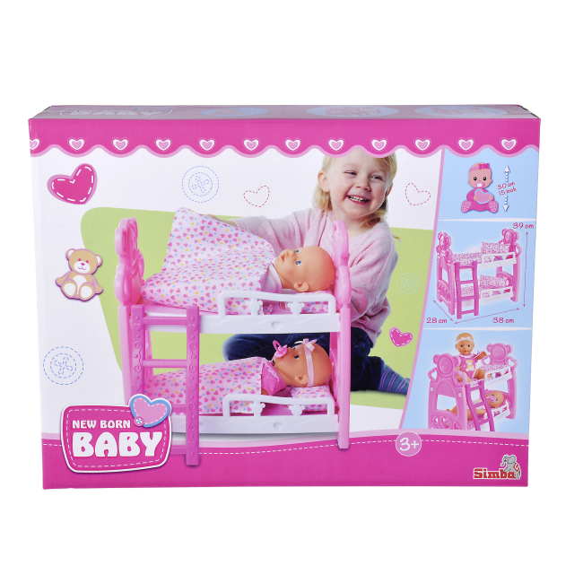 Аксесуари для фігурок - Ігровий набір Simba Ліжко двоповерхове (5560100)#2