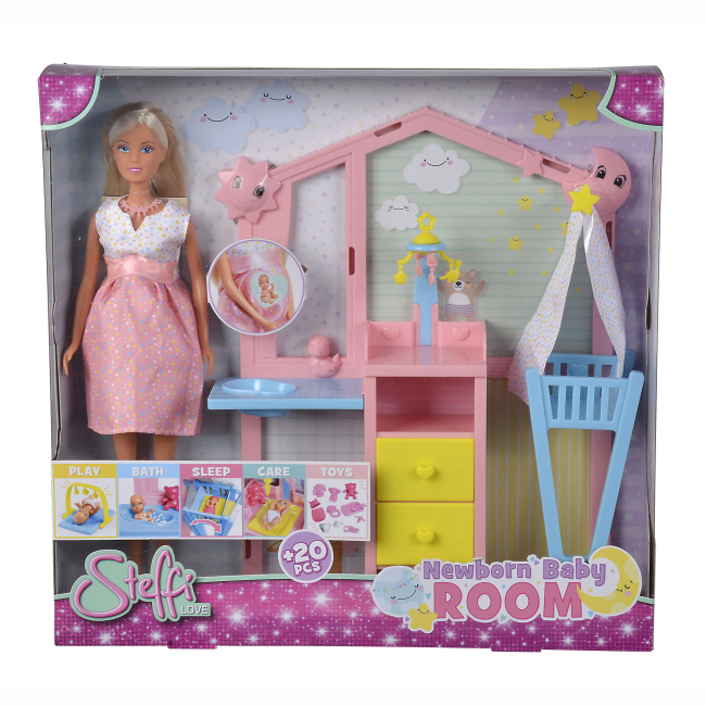 Куклы - Игровой набор Steffi & Evi Love Штеффи беременная Детская комната (5733590)#4