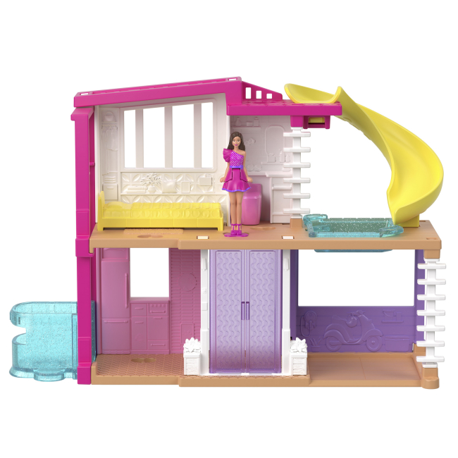 Меблі та будиночки - Набір-сюрприз Barbie Mini BarbieLand Мінібудиночок білий з рожевим (HYF44/3)#2