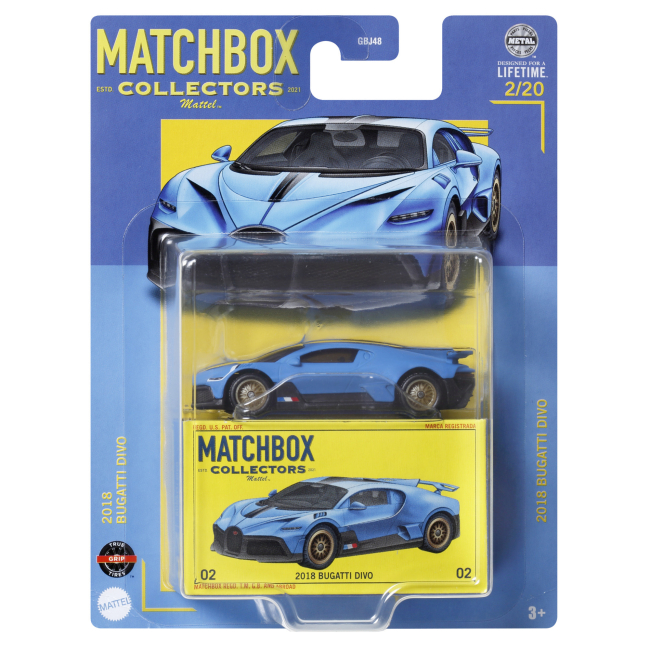 Автомодели - Автомодель Matchbox Collectors 2018 Bugatti divo 1:64 (GBJ48/HVW14)#3