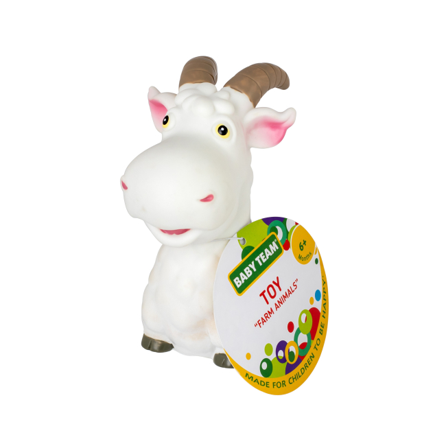 Іграшки для ванни - Іграшка для ванни Baby team Тварини ферми Козлик білий (8753_козлик білий)#2