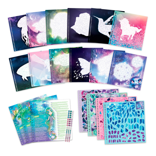 Набори для творчості - Набір для творчості Nebulous Stars Скетчбук Стикери за номерами (11129)#2