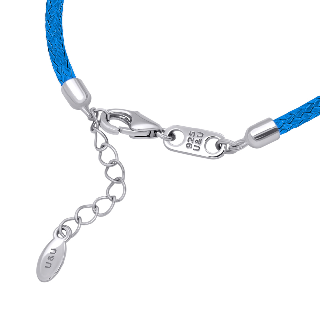 Ювелирные украшения - Браслет UmaUmi Близнецы с серебряными застежками синий (469575900612)#3