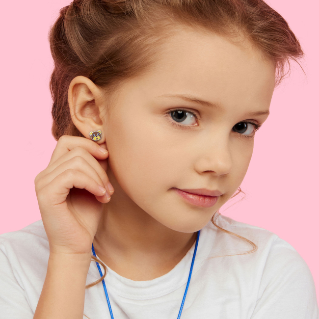 Ювелірні прикраси - Сережки UmaUmi Ведмедик з медом (210569900633)#2