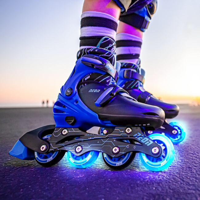 Ролики детские - Роликовые коньки Neon Inline skates синие 34-37 (NT08B4)#4
