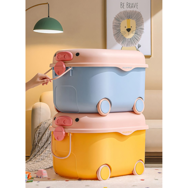 Бокси для іграшок - Ящик для іграшок Poppet Свинка Блу на колесах (2044007)#4