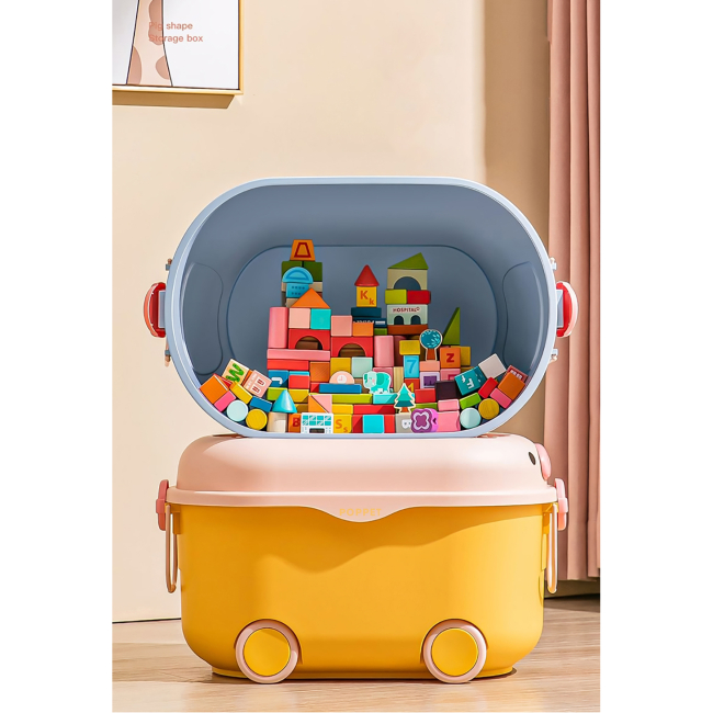 Боксы для игрушек - Ящик для игрушек Poppet Свинка Йеллоу на колесах (2044008)#2