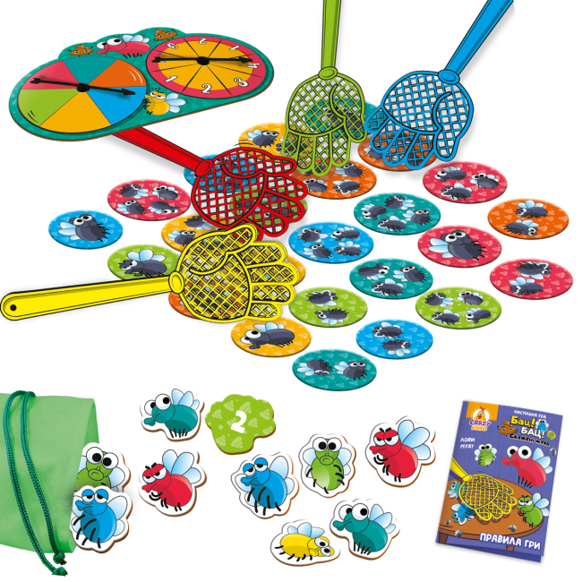 Настольные игры - Настольная игра Vladi Toys Crazy Koko Бац! Бац! Бешеные мухи (VT8055-37)#2
