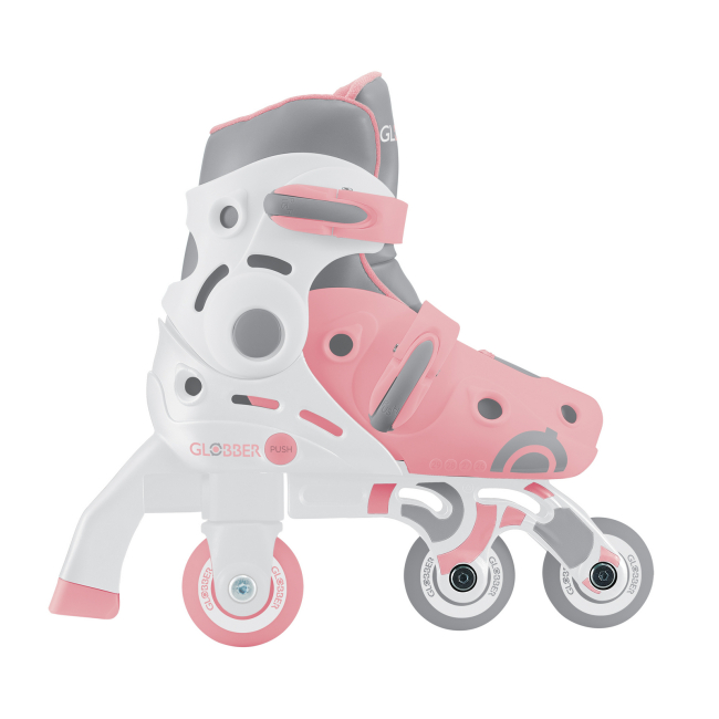 Ролики детские - Роликовые коньки Globber 2 в 1 пастельно-розовые 26-29 (780-210)#4