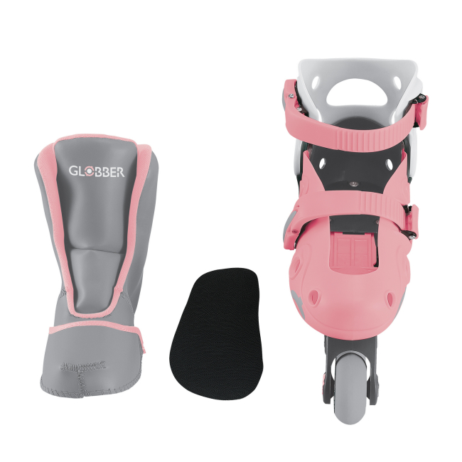 Ролики детские - Роликовые коньки Globber 2 в 1 пастельно-розовые 30-33 (783-210)#7