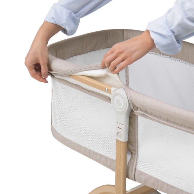 Манежи - Приставная кроватка Lionelo Malin Evo beige natural (5903771708487)#6