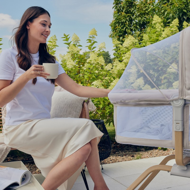 Манежи - Приставная кроватка Lionelo Malin Evo beige natural (5903771708487)#7