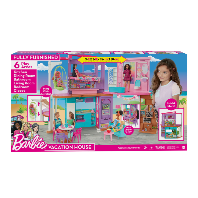 Меблі та будиночки - Ігровий набір Barbie Будинок Малібу (HCD50)#4
