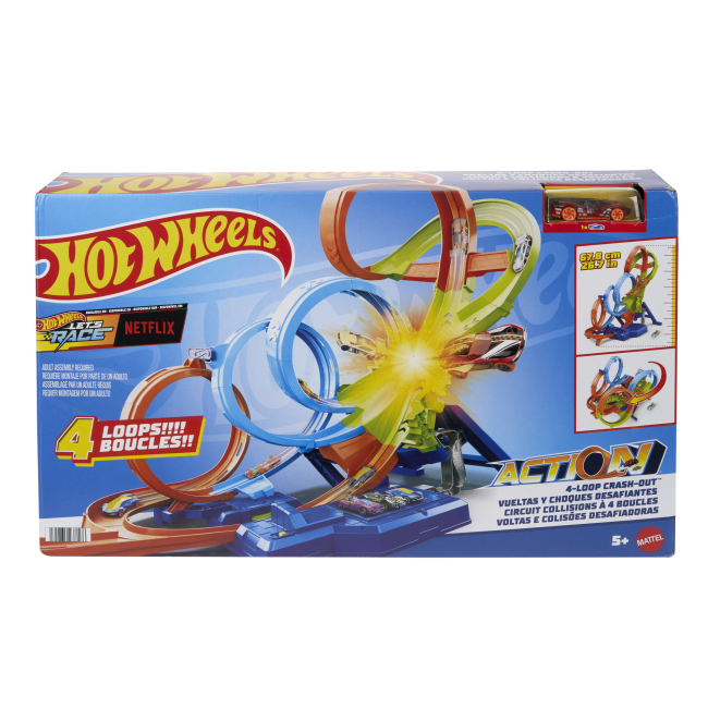 Автотреки - Трек Hot Wheels Action Шалені віражі та петлі (HXR70)#3