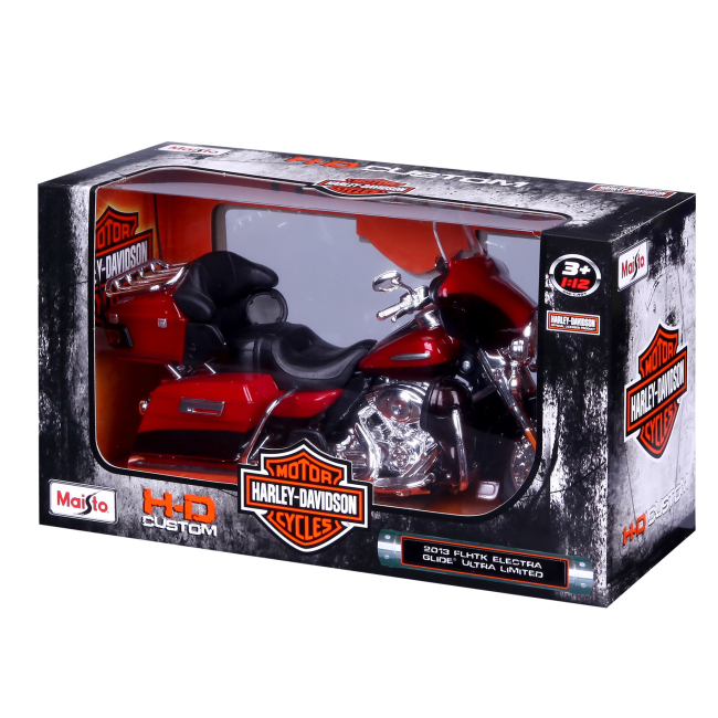 Автомоделі - Мотоцикл Maisto Harley-Davidson Motorcycles With Stand H-D 2013 Electra Glide Ultra Limited Met Red (32320/32323)#6
