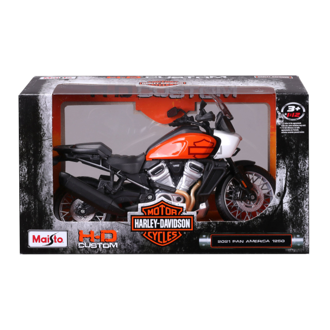 Автомодели - Мотоцикл Maisto Harley-Davidson Motorcycles With Stand H-D 2021 Pan America 1250 Orange (32320/21909)#6