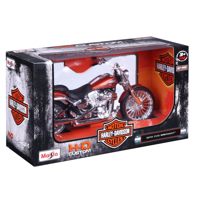 Автомоделі - Мотоцикл Maisto Harley-Davidson Motorcycles With Stand H-D Fxsbse Cvo Breakout Metallic Orange (32320/32327)#5
