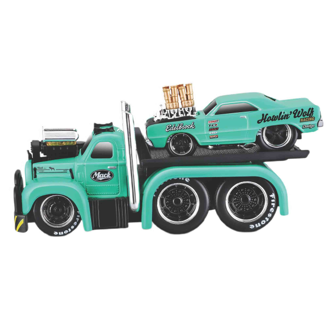 Транспорт і спецтехніка - Набір Maisto Muscle Machines 1953 MACK B-61 Flatbed 1968 Dodge Dart Hemi Gasset (11532/11542)#2