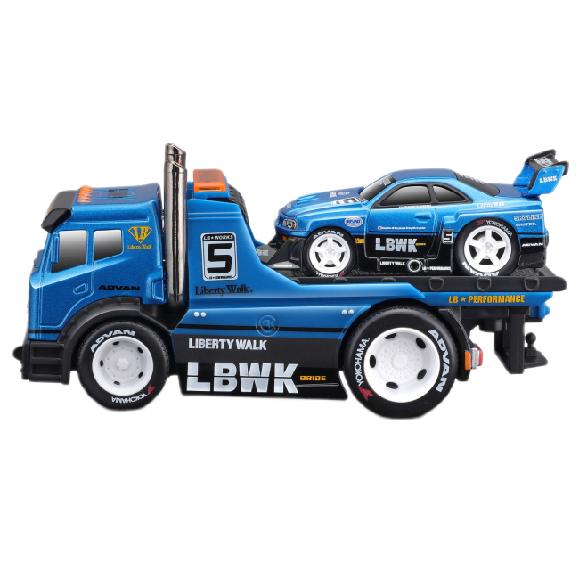 Транспорт і спецтехніка - Набір Maisto Muscle Machines JDM Flatbed Liberty Walk 1999 Nissan Skyline GT-RR34 (11532/11546)#2