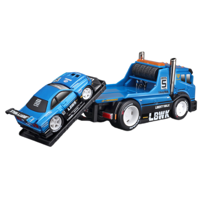 Транспорт і спецтехніка - Набір Maisto Muscle Machines JDM Flatbed Liberty Walk 1999 Nissan Skyline GT-RR34 (11532/11546)#3