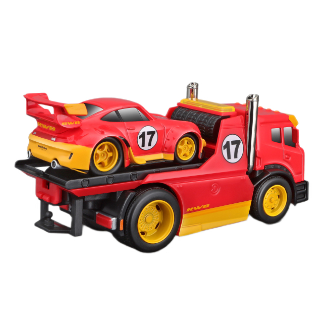Транспорт і спецтехніка - Набір Maisto Muscle Machines JDM Flatbed RWB 993 911 red (11532/11543)#3