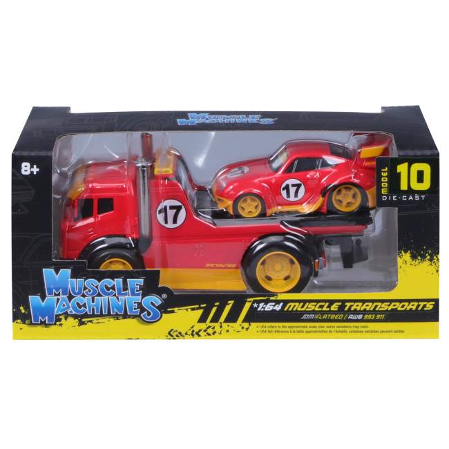 Транспорт і спецтехніка - Набір Maisto Muscle Machines JDM Flatbed RWB 993 911 red (11532/11543)#5