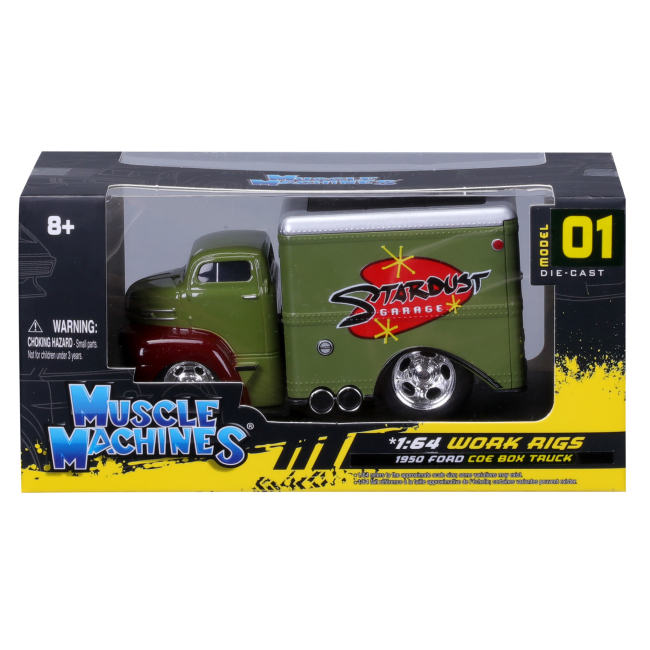 Транспорт и спецтехника - Автомодель Maisto Muscle Work Rigs 1950 Ford Coe Box Truck green (11610/11611)#5