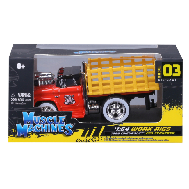 Транспорт и спецтехника - Автомодель Maisto Muscle Work Rigs 1966 Chevrolet C60 Stakebed orange (11610/11613) (11610/11613 ORANGE)#4