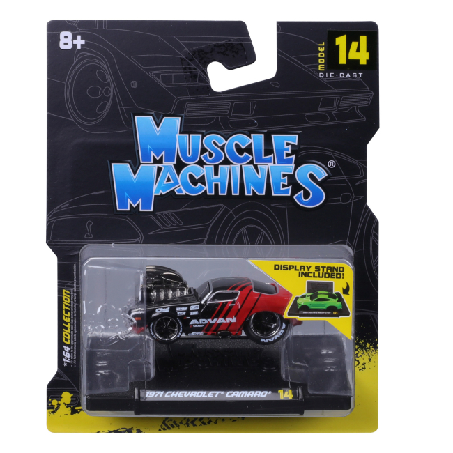 Автомоделі - Автомодель Maisto Muscle 1971 Chevrolet Camaro Black red (15526/15554)#5