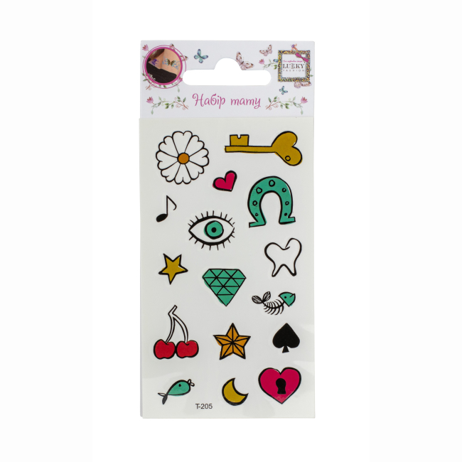 Косметика - Набор тату Lukky Fashion Смешные значки (T25634)#4
