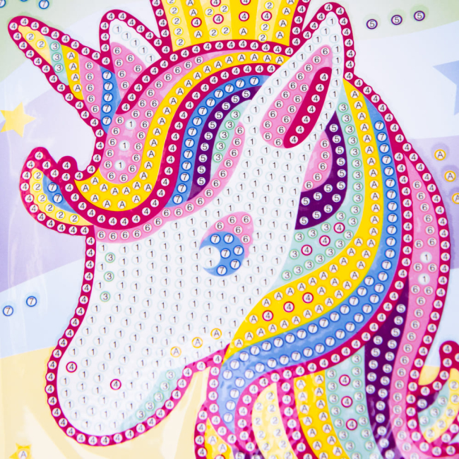 Мозаїка - Набір для творчості Grafix Алмазна листівка Єдиноріг (260024_3)#2