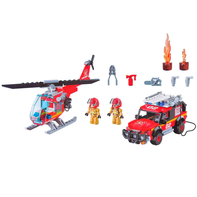 Конструкторы с уникальными деталями - Конструктор MAX City Пожарные 265 деталей (83166)#2