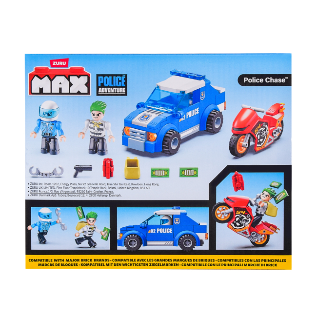 Конструктори з унікальними деталями - Конструктор MAX City Поліція 125 деталей (83164)#2