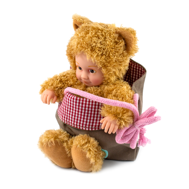 Пупси - Ігровий набір Anne Geddes Маленьке Ведмежатко з сумкою та стікерами 23 см (21071AG)#2