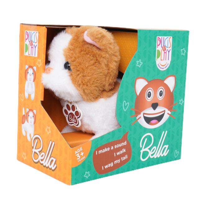 М'які тварини - Інтерактивна іграшка Pugs at play Біло-коричневе кошеня Bella (ST-PAP07)#5