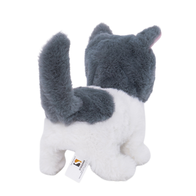 М'які тварини - Інтерактивна іграшка Pugs at play Сіро-біле кошеня Sasha (ST-PAP08)#4