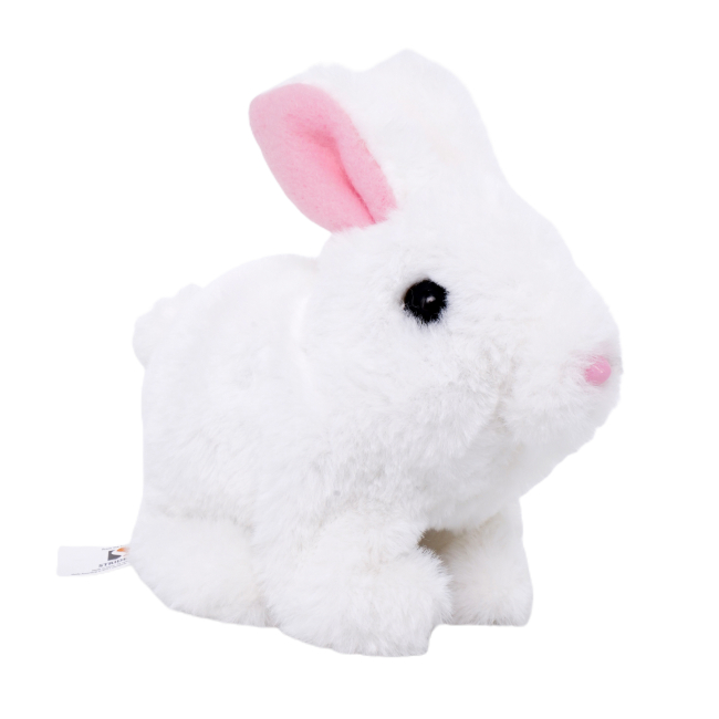 Мягкие животные - Интерактивная игрушка Pugs at play Белый кролик Hopper (ST-PAP10)#2