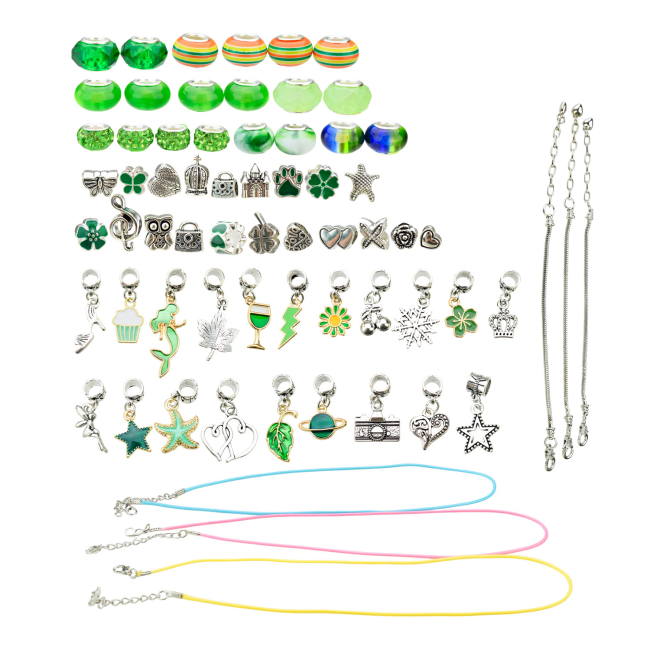 Наборы для творчества - Набор для изготовления украшений Shantou Jinxing в подарочном пакете зеленый (B4341/4)#4