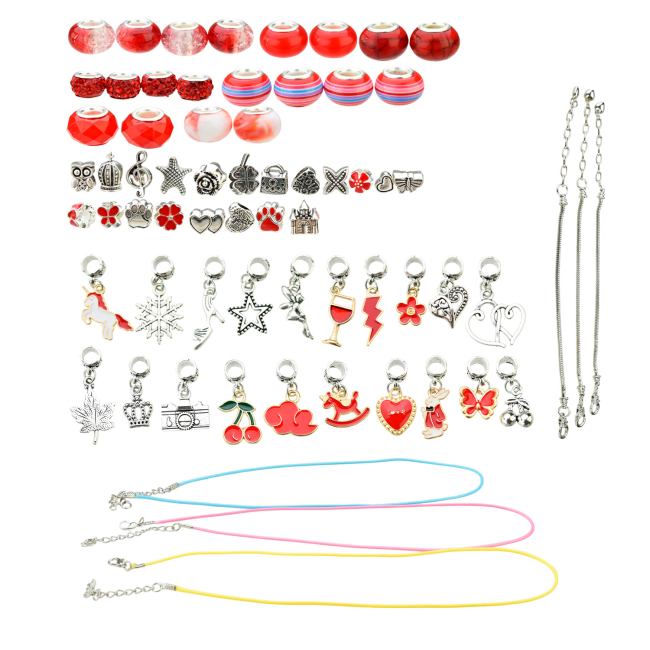 Наборы для творчества - Набор для изготовления украшений Shantou Jinxing в сумочке розовый (B4343/1)#3