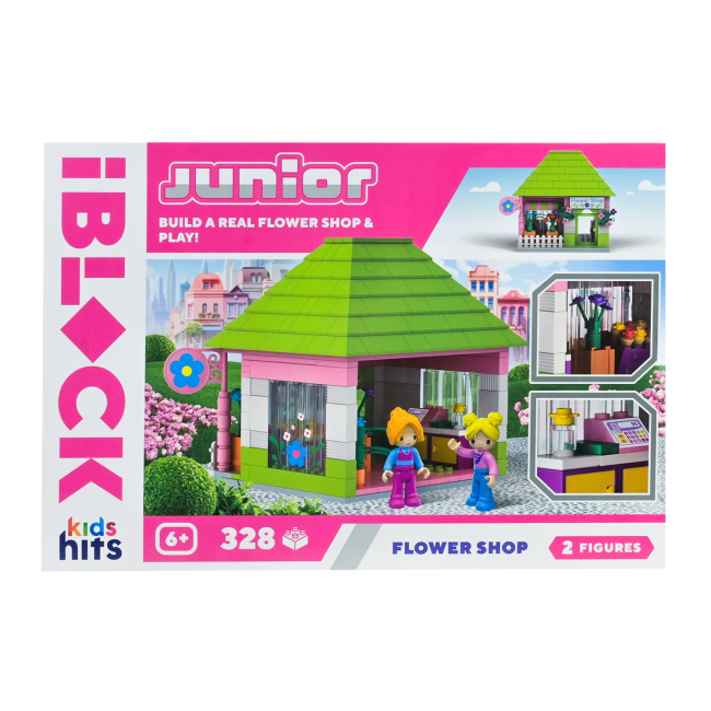 Конструктори з унікальними деталями - Конструктор IBLOCK Junior Kids hits Flower shop 328 деталей (KH08/013/11)#2