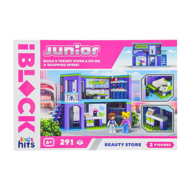 Конструктори з унікальними деталями - Конструктор IBLOCK Junior Kids hits Beauty Store 291 деталь (KH08/013/2)#2