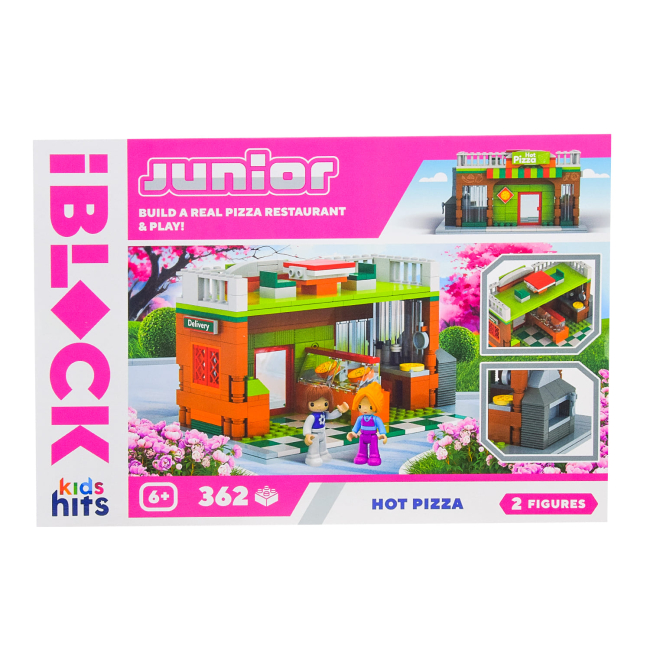 Конструкторы с уникальными деталями - Конструктор IBLOCK Junior Kids hits Hot pizza 362 детали (KH08/013/4)#2