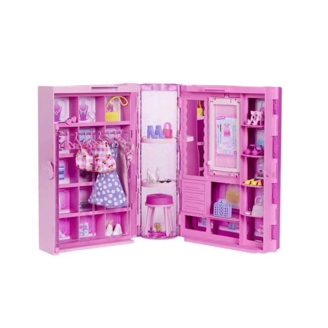Куклы - Игровой набор Barbie Стильная гардеробная с куклой (HXD58)#3