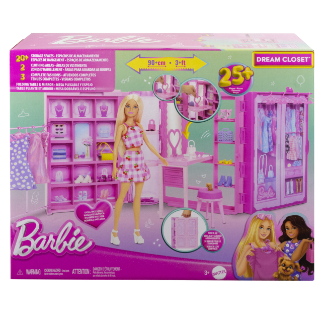 Куклы - Игровой набор Barbie Стильная гардеробная с куклой (HXD58)#6
