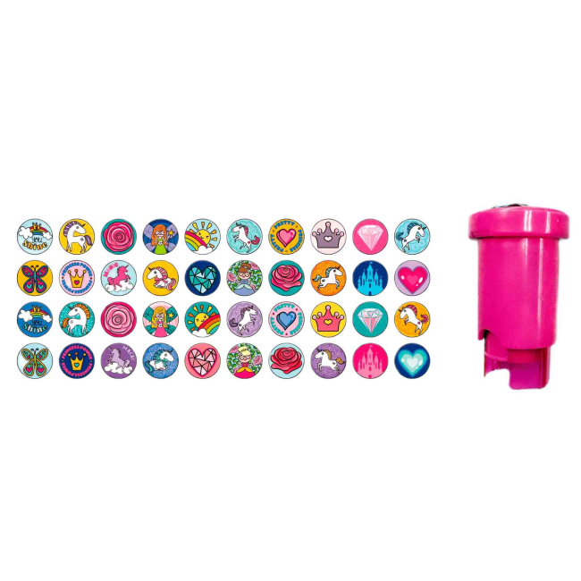 Товары для рисования - Штамп Let's craft Unicorn & Princess с наклейками (SSP004)#2