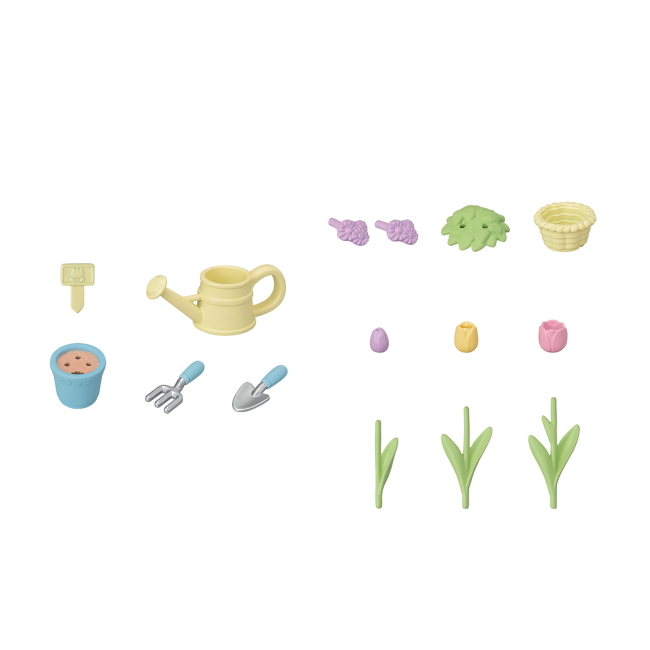 Фигурки животных - Игровой набор Sylvanian Families Цветочные кролики-двойняшки с аксессуарами для сада (5736)#2