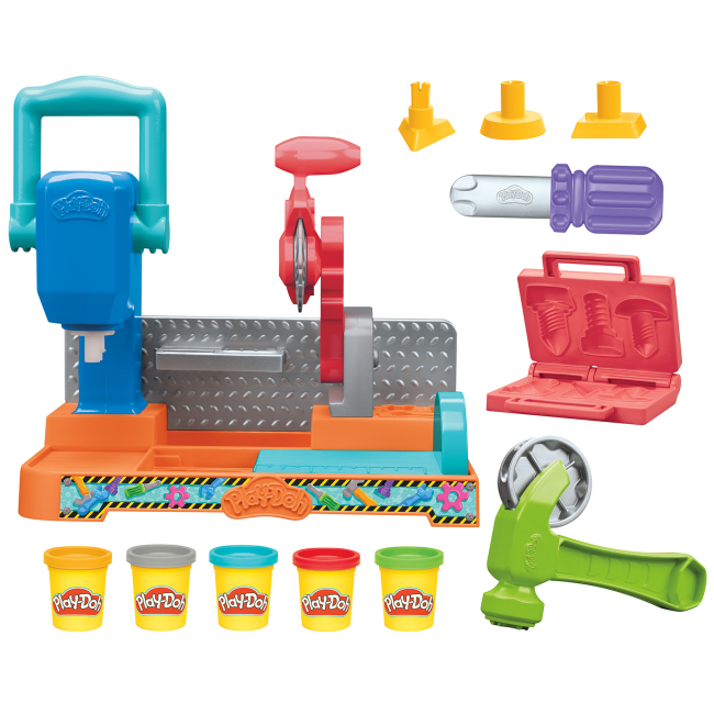 Наборы для лепки - Набор для лепки Play-Doh Игрушечный станок с инструментами и штампами (F9141)#2