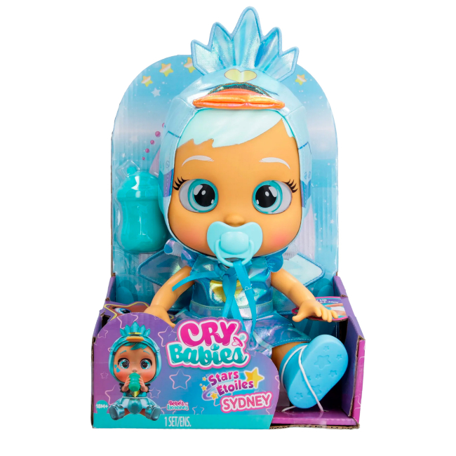 Пупсы - Игровой набор Cry babies Звезды Кукла Плакса Сидни с сияющими глазами 30 см (911390)#4